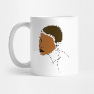 Black Woman Portrait Line Art Mug